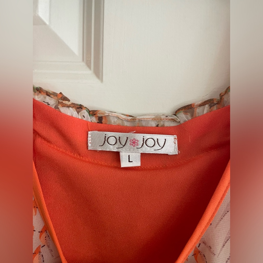 Orange Pattern Spring Dress - Picture 4 of 5